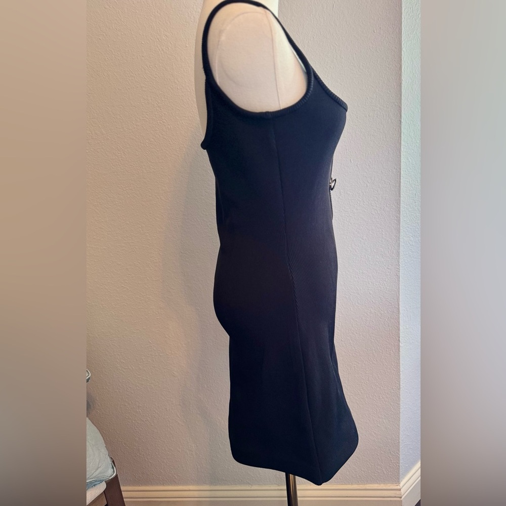 MACH & MACH Crystal Bow Ribbed Black Mini Dress - Picture 10 of 16